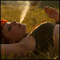 Relaxing in the evening sun at Dong Open Air Festival 2014